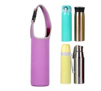 Sac isotherme pour bouteille d'eau - Néoprène standard 1 pièce anti-chaleur | Porte-bouteilles d'eau à poignée avec fermeture à boucle, manchon de protection pour tasses de 400 à 600 ml | Randonnée Vo