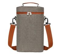 Sac isotherme pour vin - 2 bouteilles isothermes - Transporteur professionnel de transport de vin | Doublure isolée anti-fuite, technologie de rétention de la température, durable, Gris, Voir la