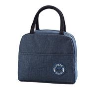 Sac Isotherme Repas Homme Femme Enfant Sac à Bento Imperméable Isolé Réutilisable Lunch Bag Isotherme Lunch Portable pour Déjeuner/Travail/Ecole/Plage/Pique-Nique (Navy, One Size)