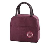 Sac Isotherme Repas Homme Femme Enfant Sac à Bento Imperméable Isolé Réutilisable Lunch Bag Isotherme Lunch Portable pour Déjeuner/Travail/Ecole/Plage/Pique-Nique (Red, One Size)