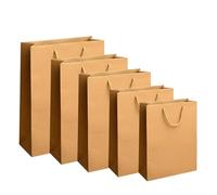 sac kraft 10 Pièces Sac En Papier À Main Magasin De Vêtements Imprimé(Khaki,13x6x19cm)