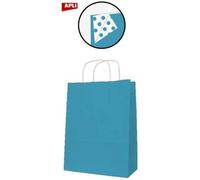 Sac Kraft Turquoise 25x11x31 Cm 50 U.
