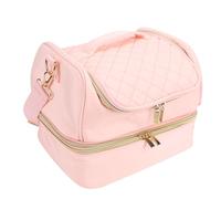Sac Organisateur à Ongles Professionnel, Double Niveau Capacité 35 Vernis, Confortable Poignée et Sangle Portable, Polyester Résistant, pour Artistes Prothésistes Mobile et Salon