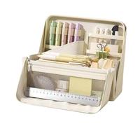 Sac Organisateur De Papeterie | Pochette multi-compartiments grande capacité,Trousse À Stylos Et Crayons | Pour L'École, Le Bureau, Les Voyages, Les Sorties, Règles, Stylos, Marqueurs, Gommes, Notes