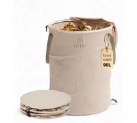 Sac pliable pour déchets de jardin, 90 litres, avec couvercle et double fond