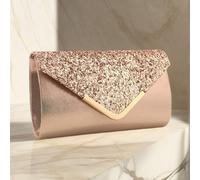 Sac pochette argenté cadeau amour vacances rendez-vous chaîne en métal V paillettes sequins sac de soirée style enveloppe fête mariage décontracté sac à main femme banquet dîner portefeuille Tout Impr