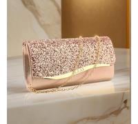 Sac pochette argenté cadeau amour vacances rendez-vous chaîne métallique V paillettes sequins sac de soirée style enveloppe fête mariage décontracté sac à main femme banquet dîner portefeuille Brillan