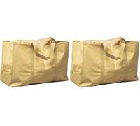 Sac porte bûches polyester WERKA PRO Beige (Lot de 2)