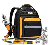 Sac porte-outils électrique, sac à dos imperméable, grande capacité | Fermeture éclair pour entrepôt, outils pour électricien, plombier, mécanique, travail extérieur, rénovation maison