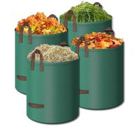 Sac poubelle de jardin 4 x 272 l, à déploiement automatique, 4 poignées, réutilisable