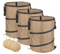 Sac poubelle pliable, sac pop-up grand format et robuste avec poignées, idéal pour les déchets, les jouets, les feuilles, le stockage, et comme conteneur de jardin réutilisable et durable pour l'extér