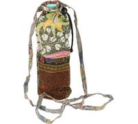 Sac pour bouteilles d'eau, Batik Patchwork Porte-bouteilles Ethno - Vert, Unie - Adulte, coton, 24*7*7 cm, Sac à bandoulière alternatif, sac à main en tissu