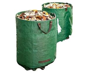 Sac pour déchets de jardin, grande capacité, étanche à la poussière et à l'eau, couleur vert, 200 litres, dimensions 56x80 cm
