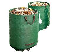 Sac pour déchets de jardin, grande capacité, étanche à la poussière et à l'eau, couleur vert, 272 litres, dimensions 67x76 cm