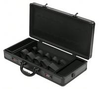 Sac pour matériel de coiffure, construction en aluminium durable, système de verrouillage sûr, noir