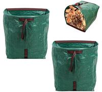 Sac réutilisable Unyqoos® pour déchets de jardin, 150 L – Tissu PP, autoportant avec système de tension, 2 poignées de transport robustes, résistant à l'eau, pliable