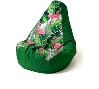 Sac Sako pouf imprimé poire vert-flamme XXL 140 x 100 cm