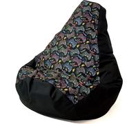 Sac Sako pouf Poire imprimé noir-joueur XXL 140 x 100 cm