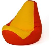 Sac Sako pouffe poire rouge-jaune XXL 140 x 100 cm