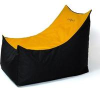 Sac Sako pouffe Tron noir-orange XXL 140 x 90 cm