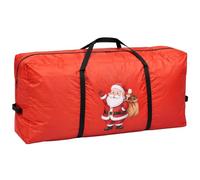 Sac Sapin De Noël Housse Imperméable Artificielles 2,3 m | Avec Poignées Renforcées Et Double Fermeture Éclair Grande Boîte Oxford Arbre De Noël Sac d'argent Père Noël-122x38x51cm