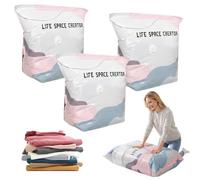 Sac Sous Vide, 2026 Nouveau Sac de Rangement Sous Vide, Compression Rapide Sans Pompe, Sacs de Compression Sous Vide Réutilisables, pour Vetement Aspirateur, Couettes, Voyages (3PCS, 70x50x30cm)
