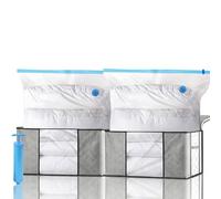 Sac Sous Vide Vetement Aspirateur - Housse Sous Vide pour Couette XXL - sac Rangement Sous Vide Grande Capacité - Housse de Rangement Couette - Kit pour Oreiller et Vêtements - Grand Sac Sous Vide