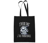 Sac Tote Bag Paintball Je peux pas Noir Idée Cadeau Cabas Anniversaire Noël