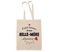 Sac Tote Bag Petit Bazar d'une Belle-Mère d'amour | Idée Cadeau Famille Maman Fête des Mères Anniversaire Noël Sac