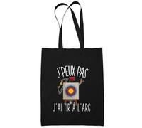 Sac Tote Bag Tir À L'Arc Je peux pas Noir Idée Cadeau Cabas Anniversaire Noël
