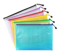 Sac Transparent À Fermeture Éclair Étanche, 6 Paquets, A3 A4 A5 A6, Sac À Documents, Rangement De Produits, Stylo, Dossier De Poche, Fournitures Scolaires Et De Bureau