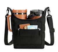 Sac Transporteur De Boisson Tote Léger avec Poche | Sac Bandoulière pour Gourde pour Marche Course Sport Extérieur Camping Plage