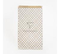 Sach.x50 poch. Kraft, GF pois fond blanc - Blanc