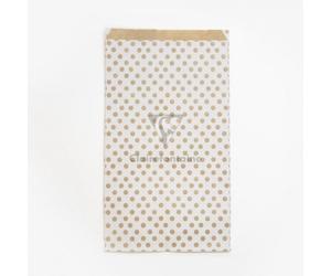 Sach.x50 poch. Kraft, GF pois fond blanc - Blanc