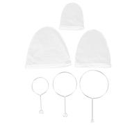 Sachet à Thé Réutilisable Anneau Acier et Poignée, Filtre Fin la | Coton Blanc, Fermeture Éclair, Crochet Arrière, Pores Très Fins, pour Thé, Café ou Bouillons Maison