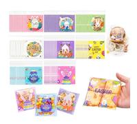 Sachet Bonbon Anniversaire, Sachet de Cadeau en Forme d'oreilles de Lapin - Idéal pour Les Fêtes, Bonbons, Chocolats et Petits Cadeaux - 200 Pièces, Autocollants, Taille 10x10 cm