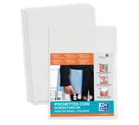 Sachet de 10 Pochettes-coin Oxford Fard'Or A4 PVC lisse épaisseur 14/100ème incolore