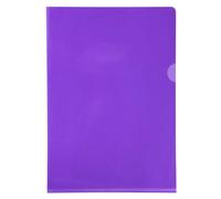 Sachet de 10 pochettes coin PVC lisse haute résistance 13/100e - A4 - Violet
