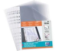 Oxford Pochettes perforées A4 polypropylène lisse 0,09 mm – Paquet de 10