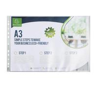 Sachet de 10 pochettes perforées PP recy orever 9/100e - A3 - Translucide