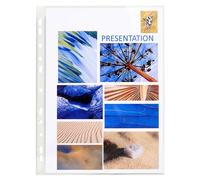 Sachet de 10 pochettes perforées - PVC lisse - A4 - Cristal
