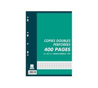 Sachet de 100 copies doubles perforées seyès A4 70 g - blanc