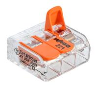 Sachet de 3 bornes S221 3 entrées fils souples et rigides 0.5 à 6mm²