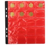 Sachet de 3 recharges numismatiques 20 cases de diamètre 40mm - 24,5x25 cm - Cristal