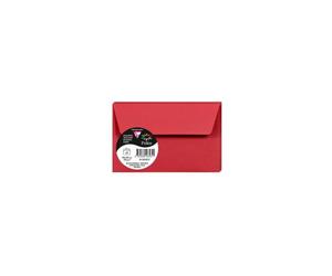 Sachet de 5 enveloppes Pollen 90x140, kraft 120g/m2 - Rouge groseille