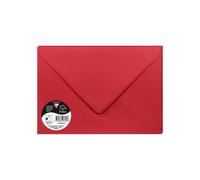 Sachet de 5 enveloppes Pollen C5 162x229 120g/m2 - Rouge groseille