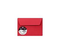 Sachet de 5 enveloppes Pollen C6 114x162 120g/m2 - Rouge groseille