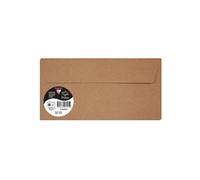 Sachet de 5 enveloppes Pollen DL 110x220 120g/m2 - Kraft