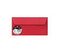Sachet de 5 enveloppes Pollen DL 110x220 120g/m2 - Rouge groseille
