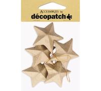 Sachet de 5 étoiles 3x11,5x18cm - Kraft